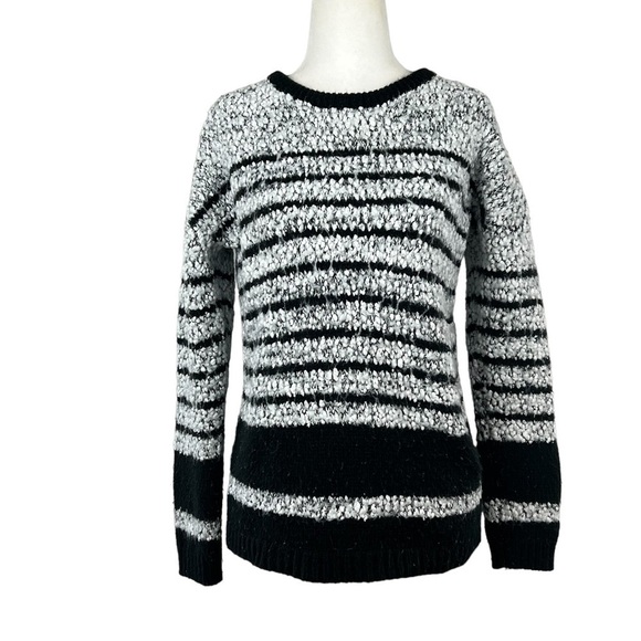 𝅺calvin KLEIN CHUNKY COZY STRIPED PULL-OVER WOMEN'S‎ SWEATER - Picture 1 of 7